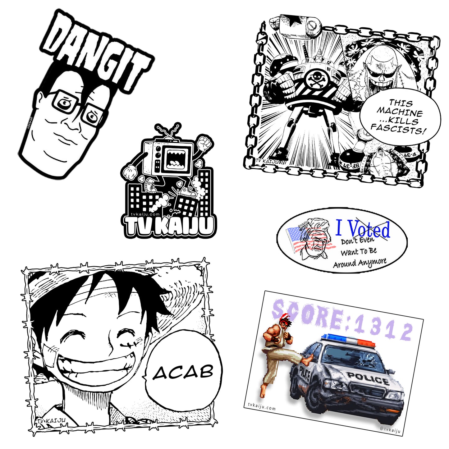 TV Kaiju Sticker Pack